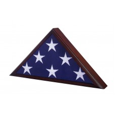 Flag Case for American Veteran Burial Flag 5 X 9- Cherry Finish 696746576420  232819704858